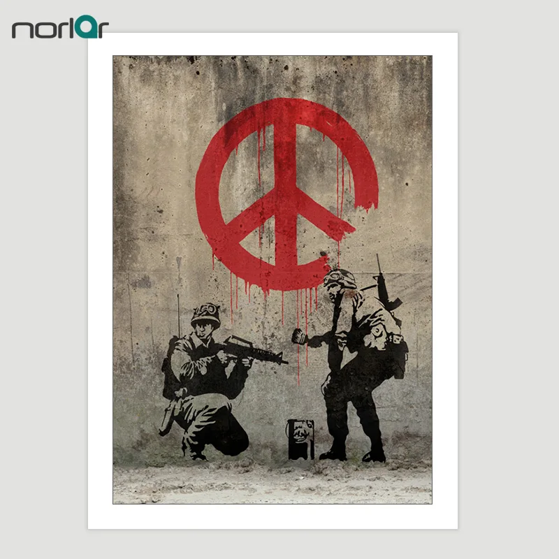 Популярные Bansky в стиле протестного уличного искусства граффити картина с