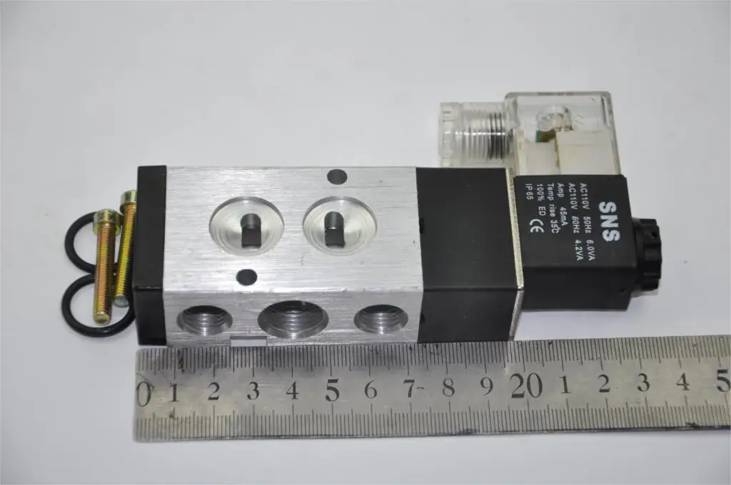 4M310-10 3/8 &quotPT DC24V электромагнитный пневматический клапан типа Mindman 2/5way |