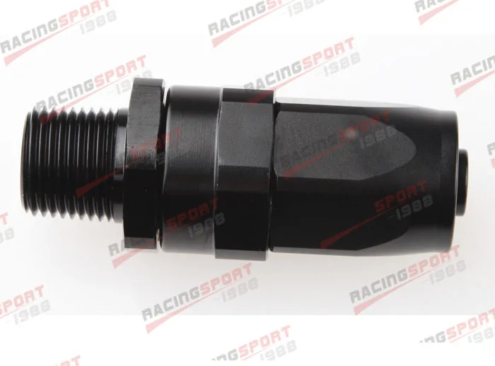 -8AN 8AN to 3/8&quot NPT Straight Swivel Oil Gas Line Hose End Fitting | Engine
