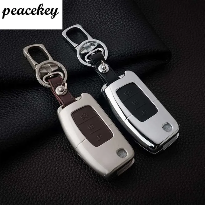 Кожаный чехол для ключей peacekey чехол-кошелек Ford Ecosport Focus Mondeo Edge Fiesta Kuga брелок |