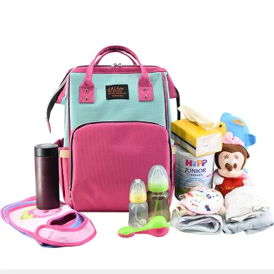pink Сумка для подгузников для мамы, модные подгузники для беременных, сумки для ухода за ребенком, многофункциональный рюкзак для путешествий для кормления, для коляски - Цвет: pink