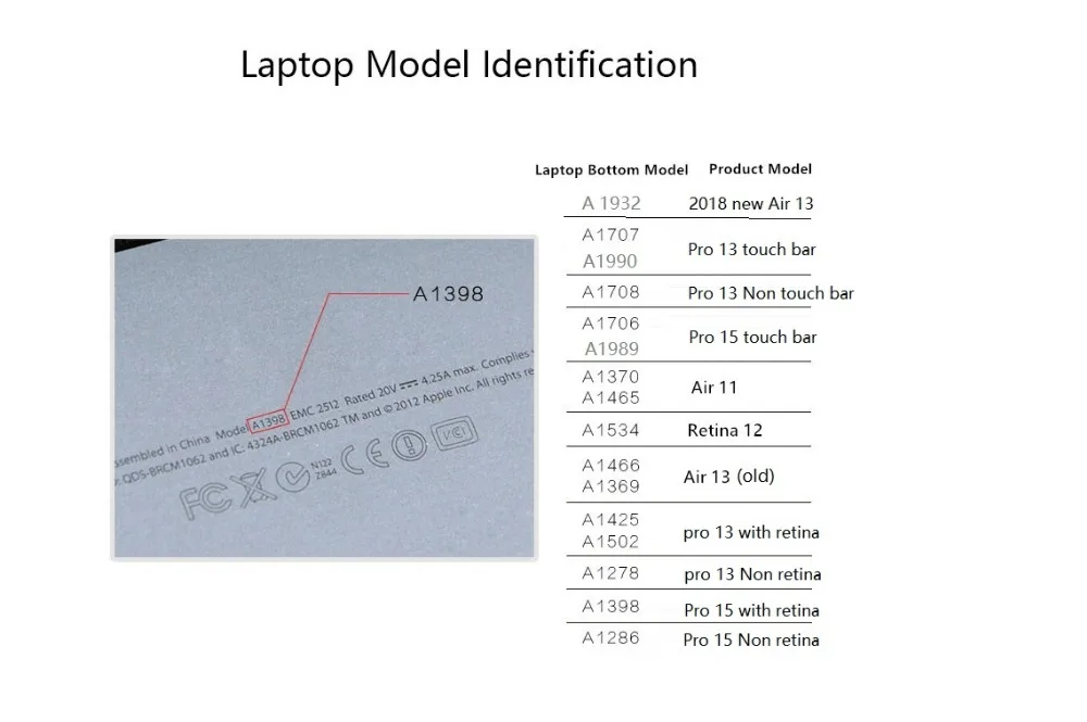 

Apple MacBook Air/Retina/Pro 11 12 13 15 2018 new air 13 A1932 A1989 / A1990
