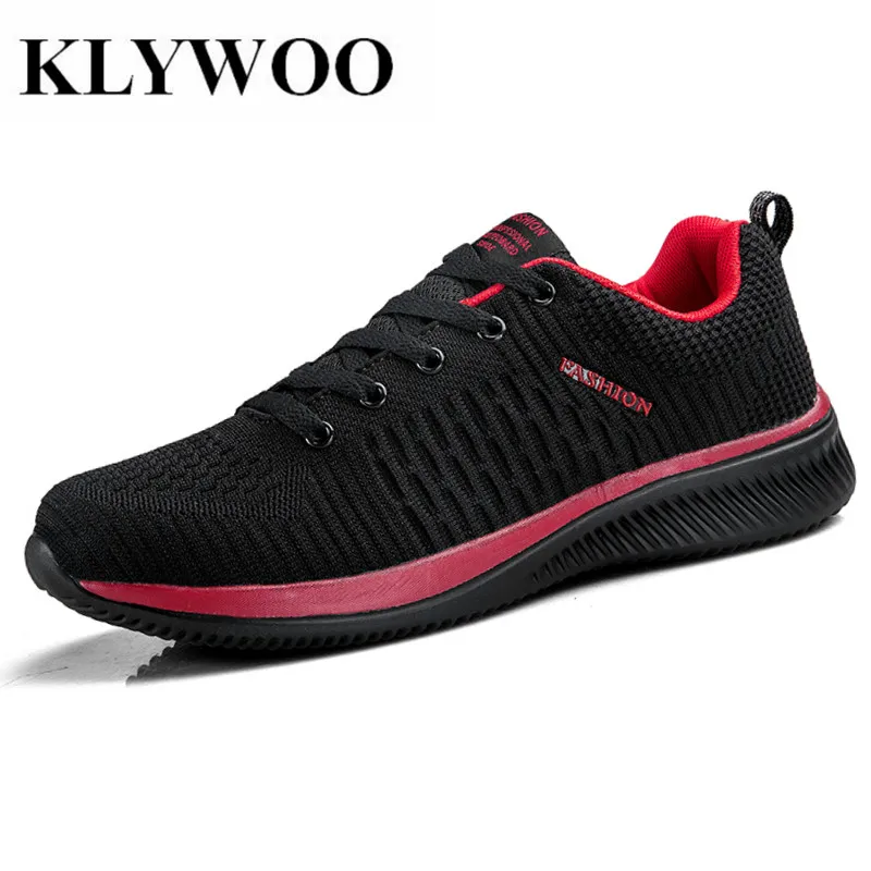 Мужские кроссовки KLYWOO Flyknit повседневные сетчатые со шнуровкой легкие дышащие