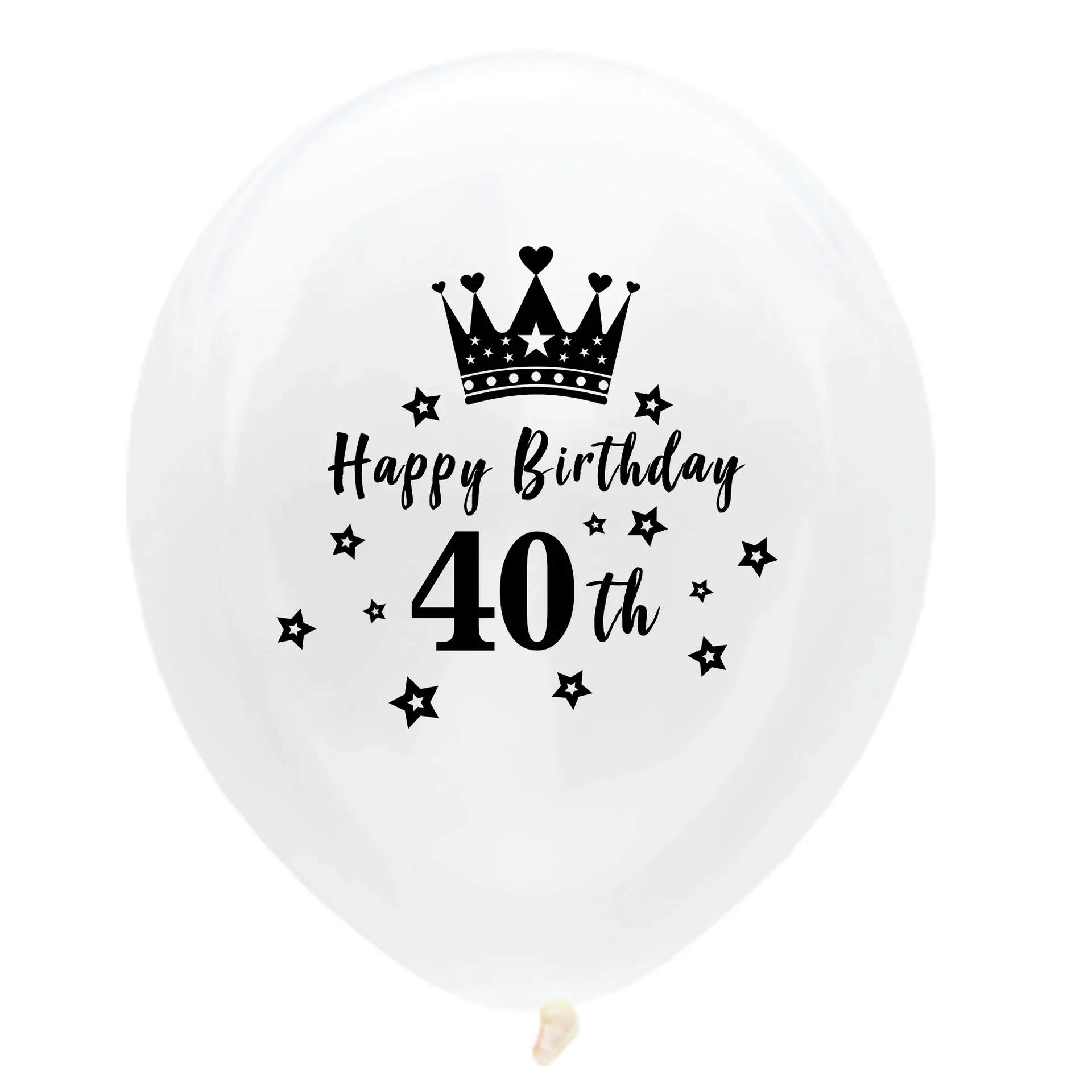 10pcs 40th DIY конфетти воздушные шары 10 шт. 12 дюймов латексные прозрачные воздушные шары на день рождения 18 30 40 50 60 70 80 юбилей Свадебные украшения - Цвет: 10pcs 40th