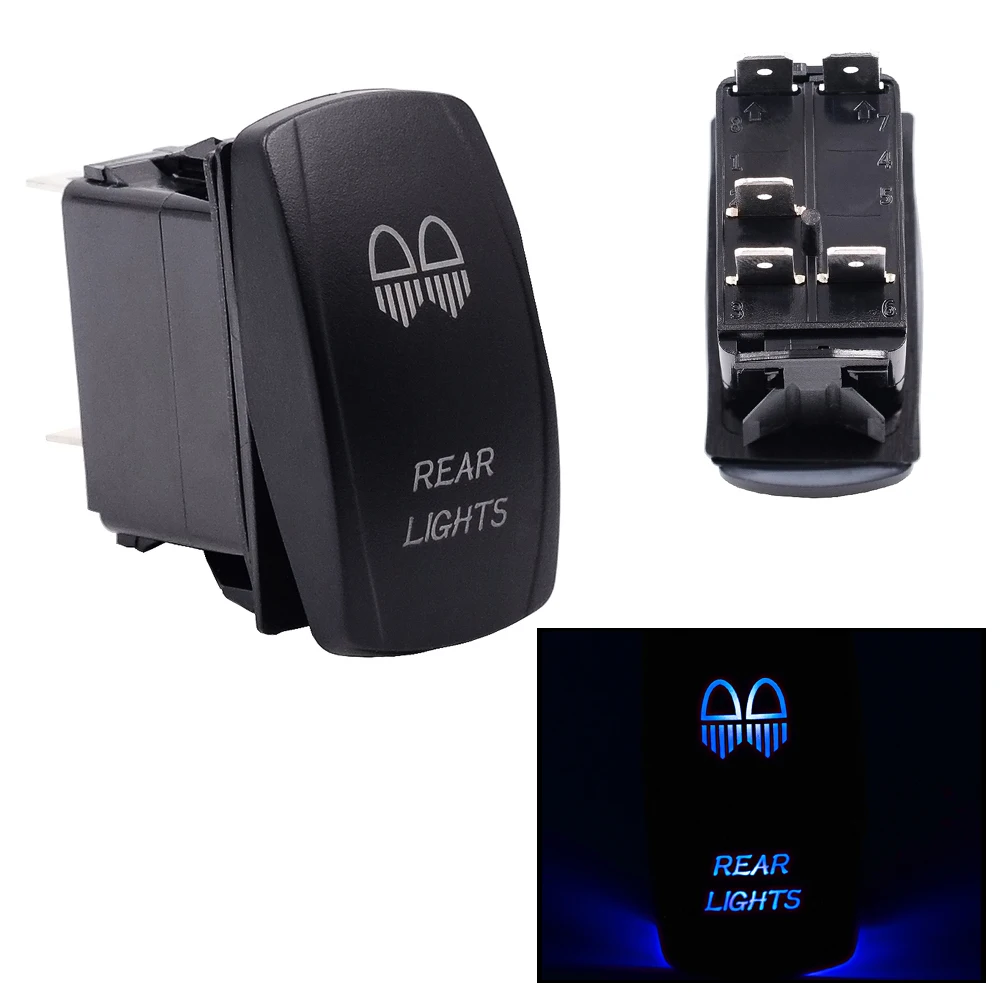 Синий DC 12V 20A 5PIN LED дальнего света переключатели бар проводки жгут жгута