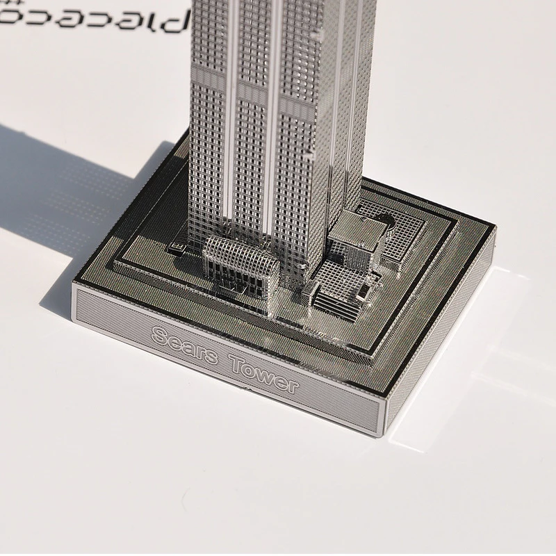 Piececool 3D металлическая головоломка Sears Tower модель DIY лазерная резка сборка Уиллис