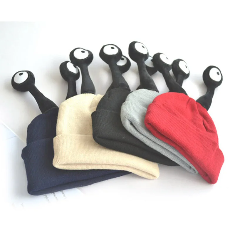 

Забавные детские шапки, вязаные зимние шапки с длинным глазом для мальчиков и девочек, реквизит для фотосъемки новорожденных, аксессуары дл...