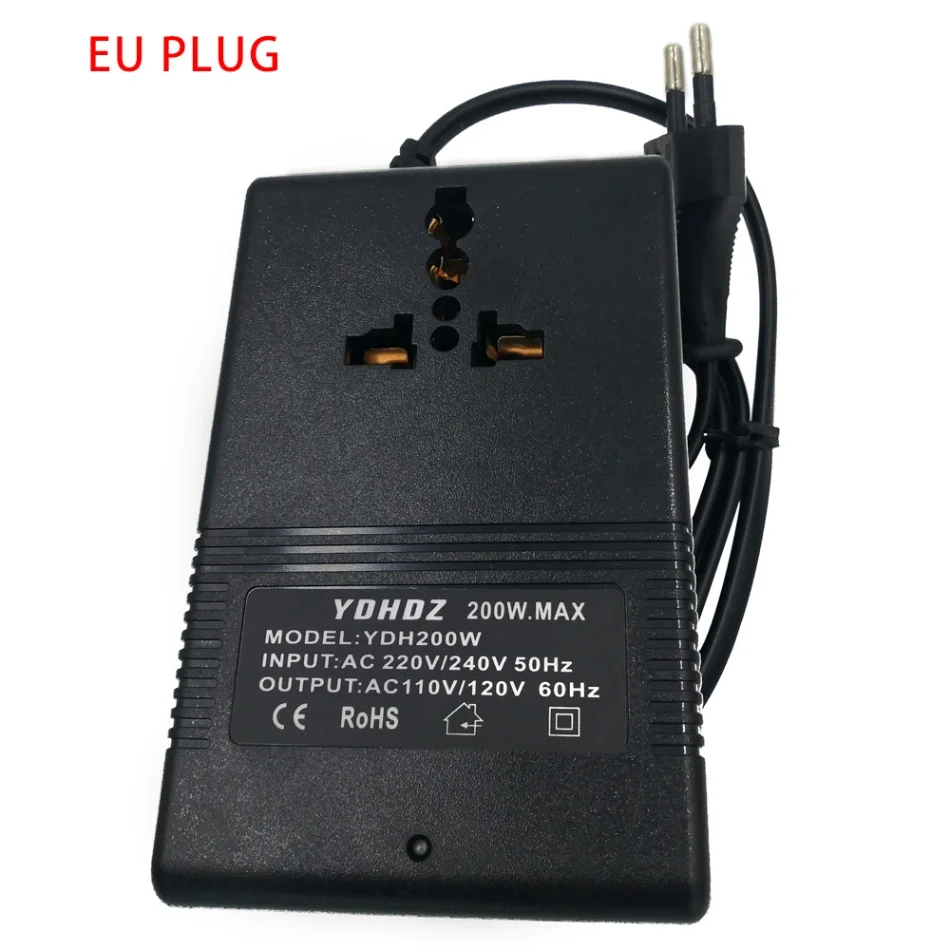 EU Plug Энергосберегающий преобразователь напряжения бытовой дорожный адаптер питания переменного тока 220 В до 110 В понижающий трансформатор для воздуха машины компьютера - Цвет: EU Plug