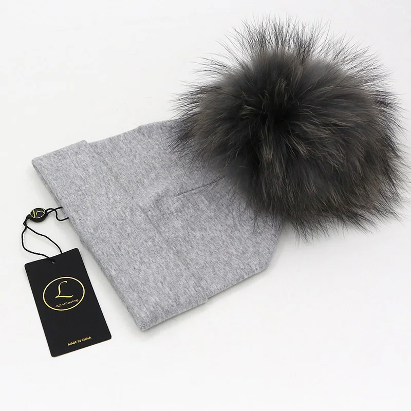 Детская шапка GZHILOVINGL с помпоном из натурального меха 5 2 года|pom pom hat|pom hatsknit beanie hat |