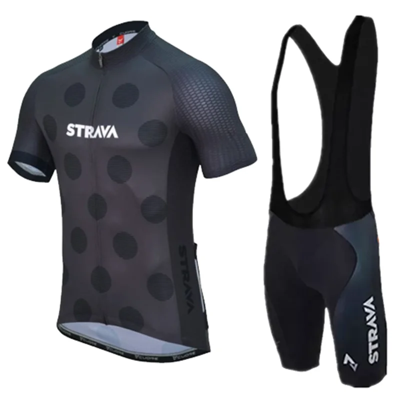 2018 STRAVA Pro велосипедная команда с коротким рукавом Майо Ciclismo мужские комплекты для