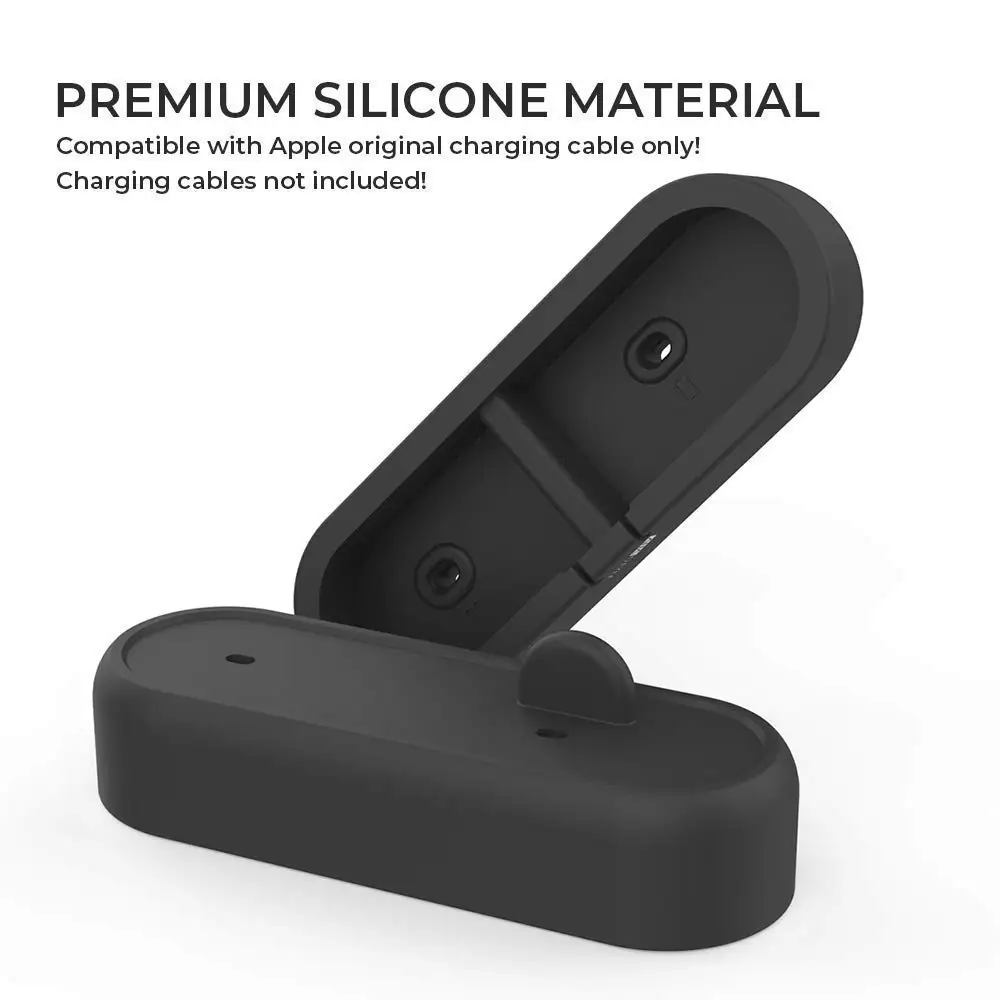 Силиконовый держатель 2 в 1 для Airpods чехол зарядное устройство Apple аксессуары