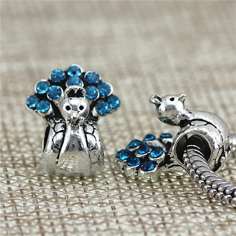 Бусины павлина подходят для сковородка &quotсделай сам&quot амулеты античные cz