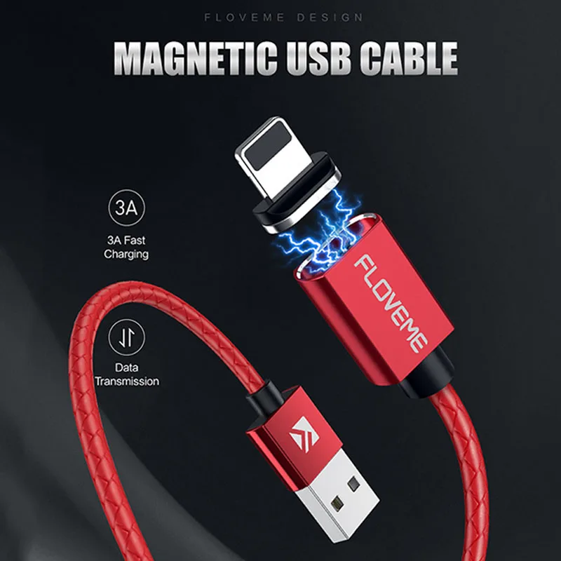FDBRO светодиодный магнитный зарядный кабель Micro usb type C USB-C кабель 1 м 3 А Короткие Usb кабели для зарядки Магнитный кабель для передачи данных
