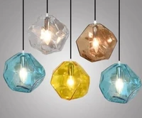 modern minimalist personality glass chandelier creative restaurant color glass bar art chandelier cafe lamp