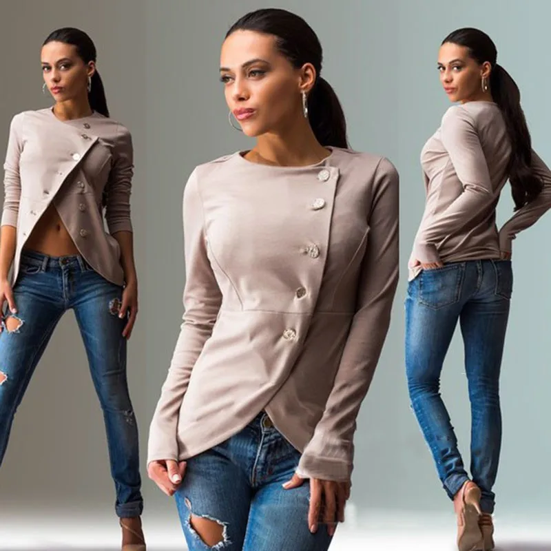 Casaco Feminino Venda Обычная Jaqueta Feminina Nova Primavera E Outono 2019 Europa Сексуальная Cor Jaqueta|Женские