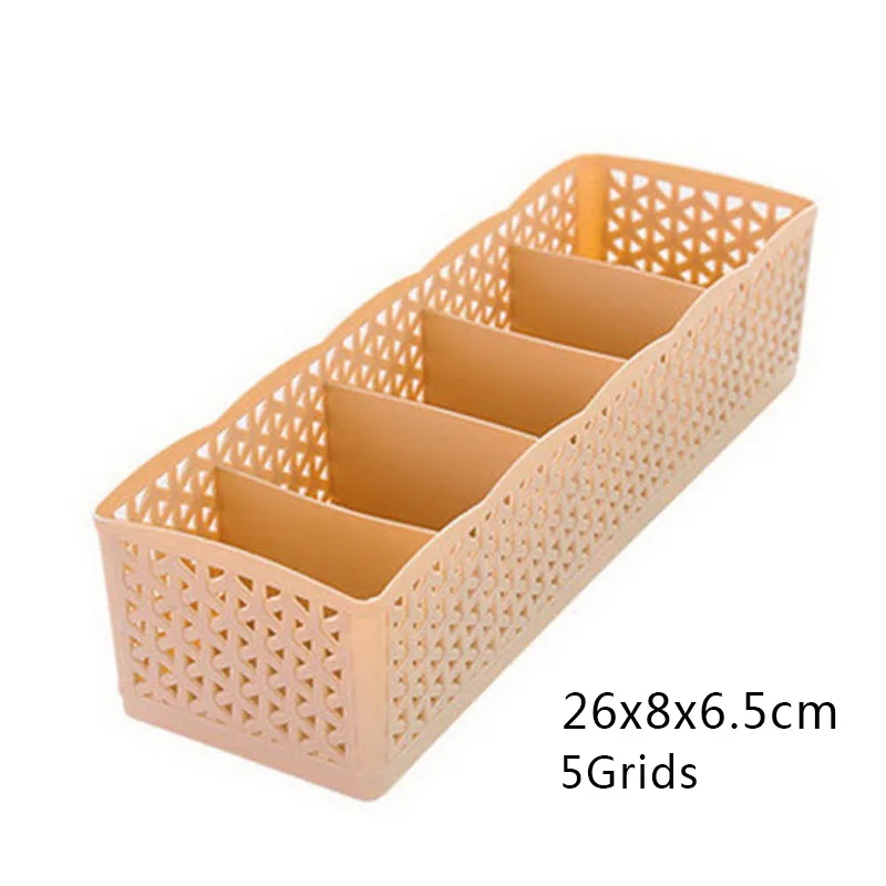 Plastic beige Urijk 4 шт. коробки для хранения галстуков носки шорты бюстгальтер нижнее белье разделитель ящик с крышкой Шкаф Органайзер Ropa Interior Organizador - Цвет: Plastic beige