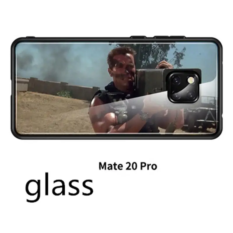 Для huawei mate 20 Pro Чехол HD окрашенный чехол для huawei mate 20 Schwarzenegger Artillery glass Cover mate 20 pro Чехол - Цвет: mate20pro glass 2