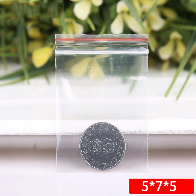 100pcs Transparent zipper bag Resealable Cellophane Bag Ziplock Storage Candy Food Sundries jewelry Bags Convenient | Дом и сад