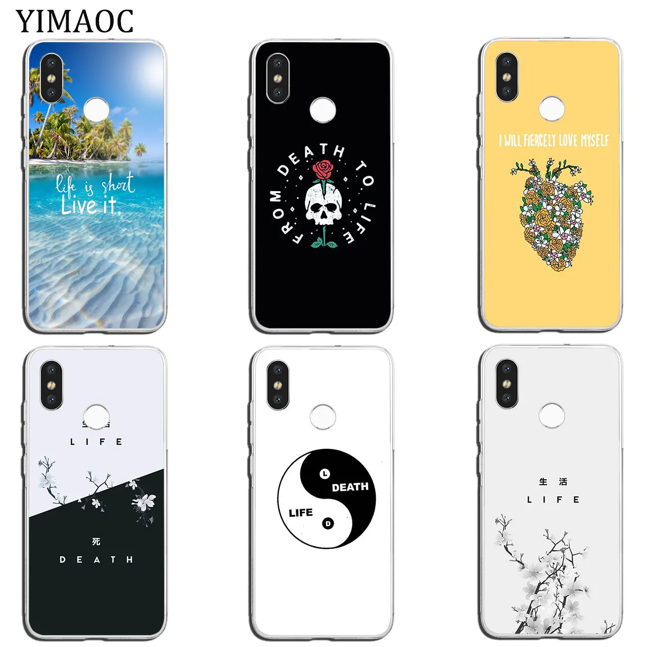 Мягкий силиконовый чехол для телефона YIMAOC Life and Death Xiaomi MI Redmi 8A 7A 6A 5A 4X Note 8 7 6 Pro 5 Plus |