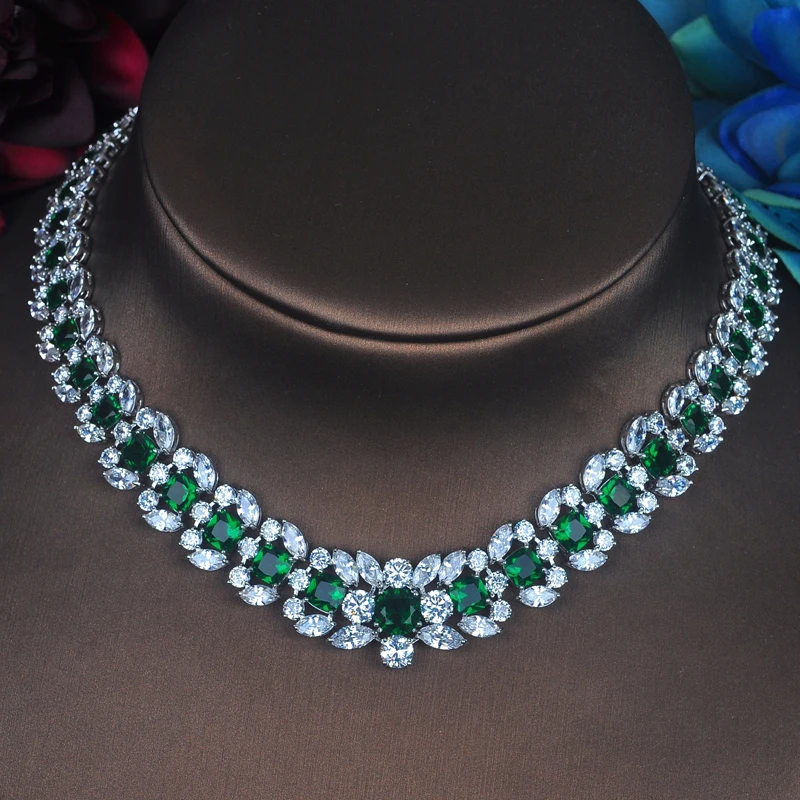 HIBRIDE брендовый красивый зеленый цветок в форме кубического циркония Дубай