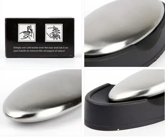 Нержавеющая сталь мыло Овальный Форма дезодорирует запах от руки Розничная