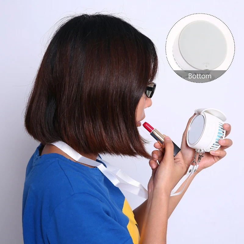 Портативный вентилятор мини портативный наружный для ожерелья 3 скорости 180