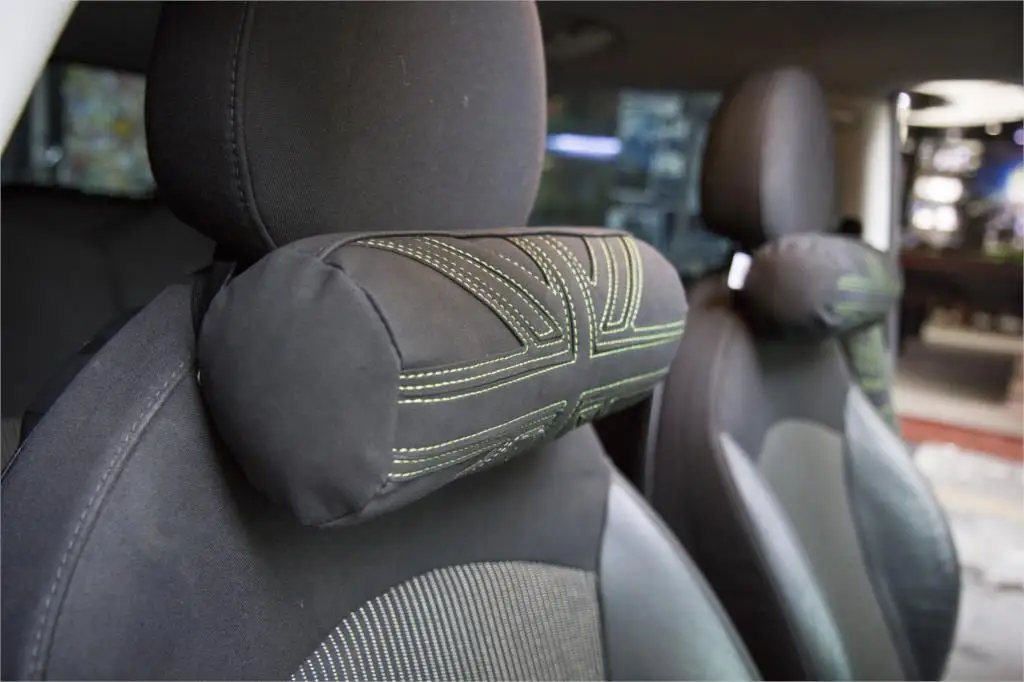 Подушка под шею автомобильного сиденья 2 шт. нубук кожа молния для любой погоды