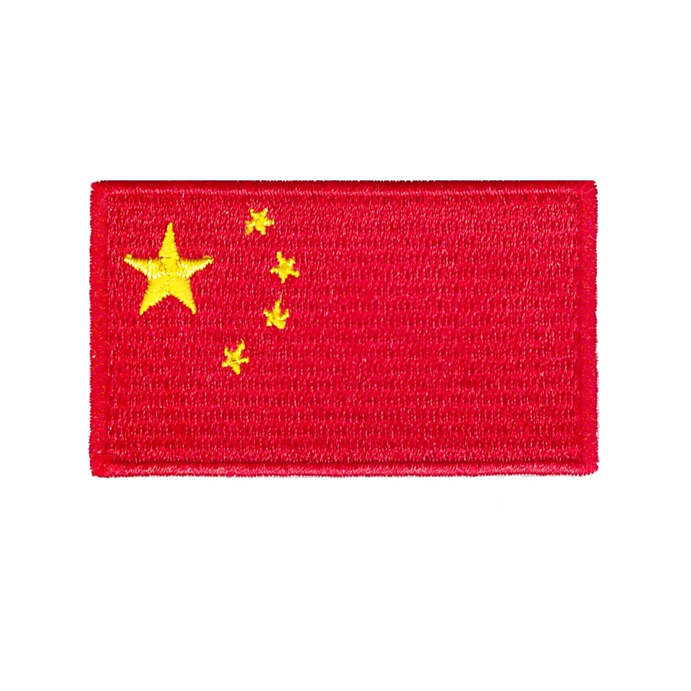 

Hot sale 100% embroidery flag patch,China flag