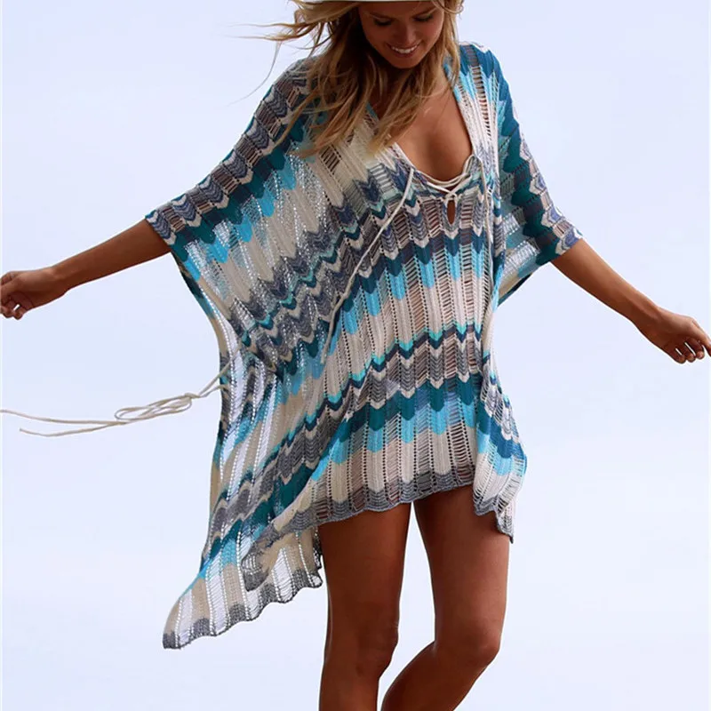 Пляжная парео для женщин пляжная одежда Женская туника накидка на купальник