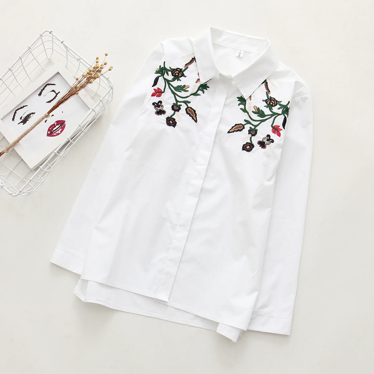 Blusas feminina весна лето стиль осень 2017 Корейская Свободная рубашка с длинными