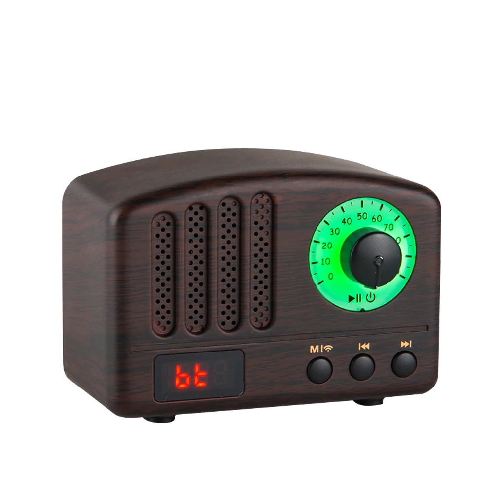 Беспроводные деревянные колонки FooHee Bluetooth ретро поддержка TF-карты бас звук M3 |