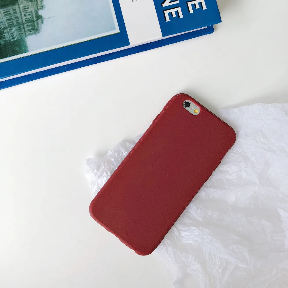 Яркие цвета чехлы для телефонов iPhone 6 цветные мягкие силиконовые противоударные
