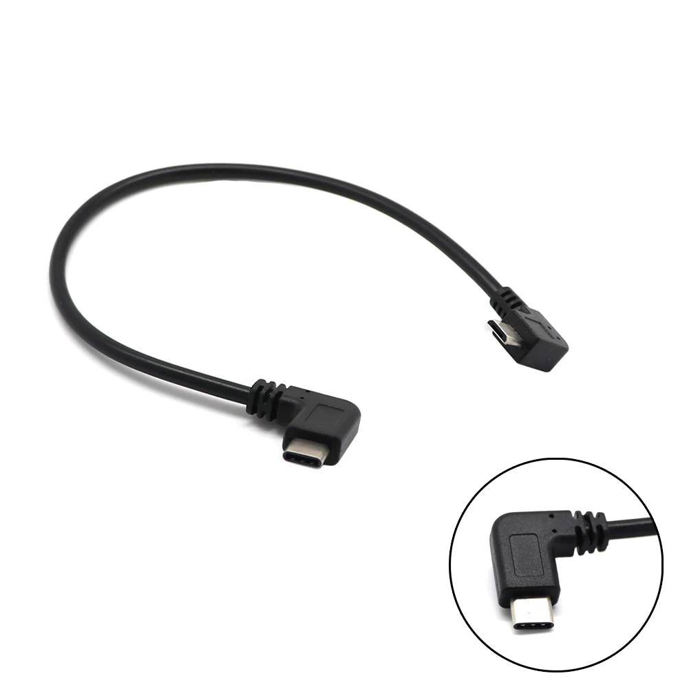 Горячая Распродажа микро USB Type C OTG кабель под прямым углом для портативного