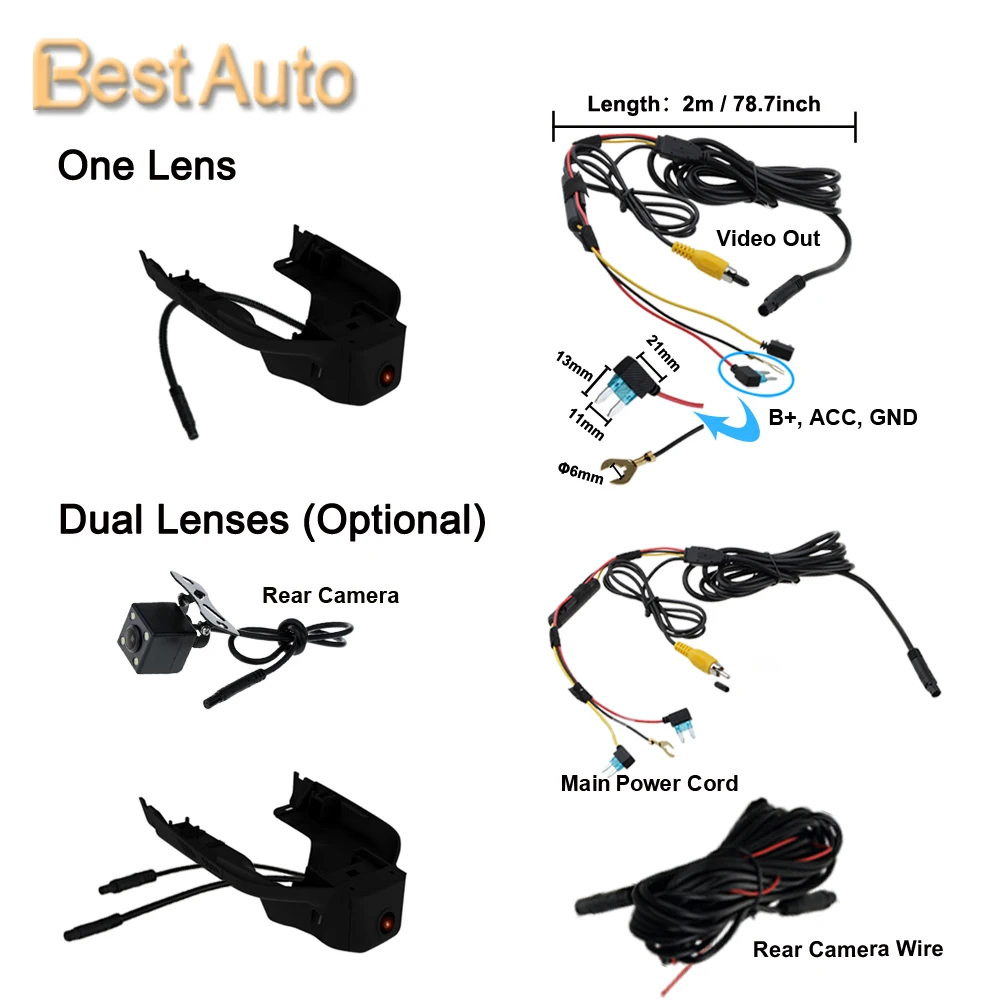 Real Time SNS Share 1080P Car Wifi DVR Camcorder for Maserati Quattroporte Hidden Installation Sony IMX323 Novatek 96658 | Автомобили и