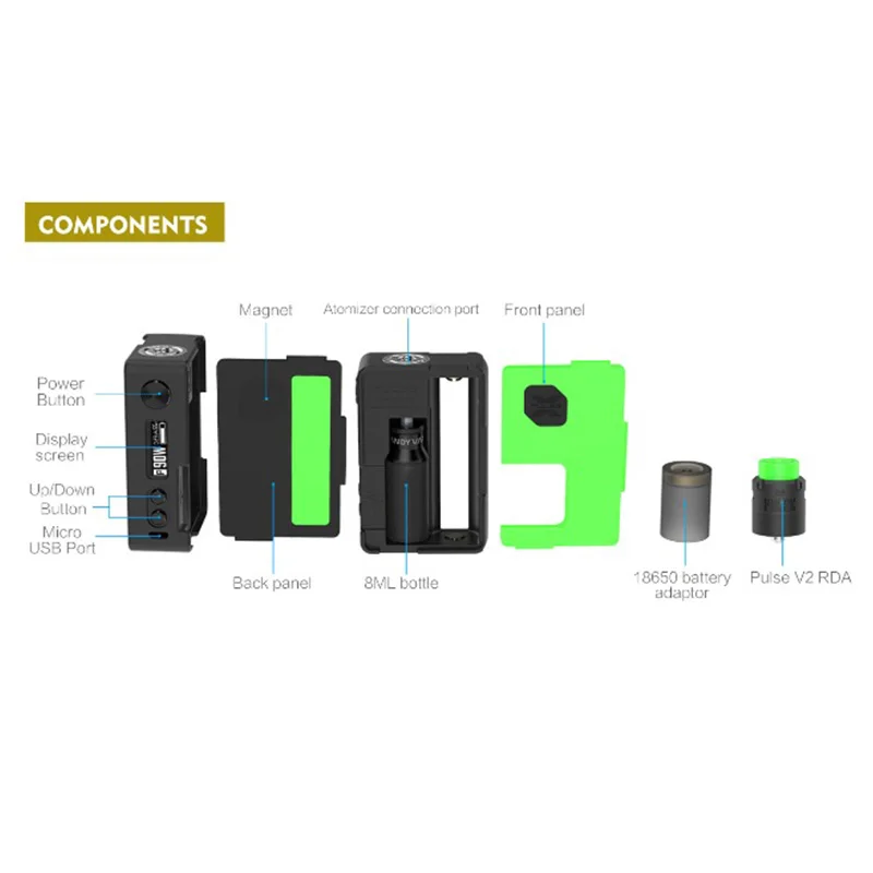 Vandy Vape PULSE X SE комплект с импульсным V2 RDA 8 мл блок впрыскивания Pulse Special Edition Vandyvape