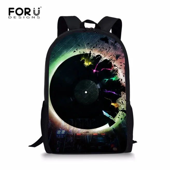FORUDESIGNS/панк громкоговоритель печать школьные сумки для мальчиков, детская школьная сумка, Детский Школьный рюкзак 3 шт./компл. Детские книжные сумки ручка Mochila - Цвет: W2987C