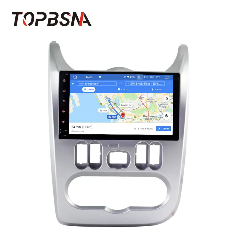 Автомобильный радиоплеер TOPBSNA Android 10 для Renault Logan 1 Sandero Lada Lergus largus Dacia 2010 2015 GPS стерео