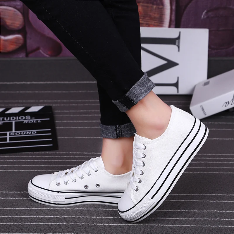 Новый толстой подошве парусиновые туфли женская обувь на плоской платформе