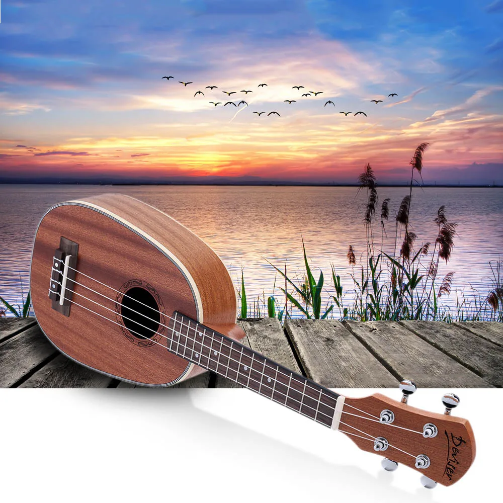 Ананас образный 21 &quotминиатюрная гитара укулеле сопрано Сапеле Ukelele матовый 4