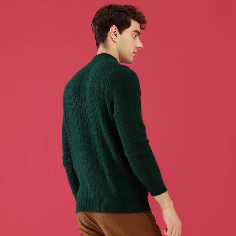 2018 New Autumn Winter Slim Fit Cardigan With Zipper Cashmere Sweater | Мужская одежда