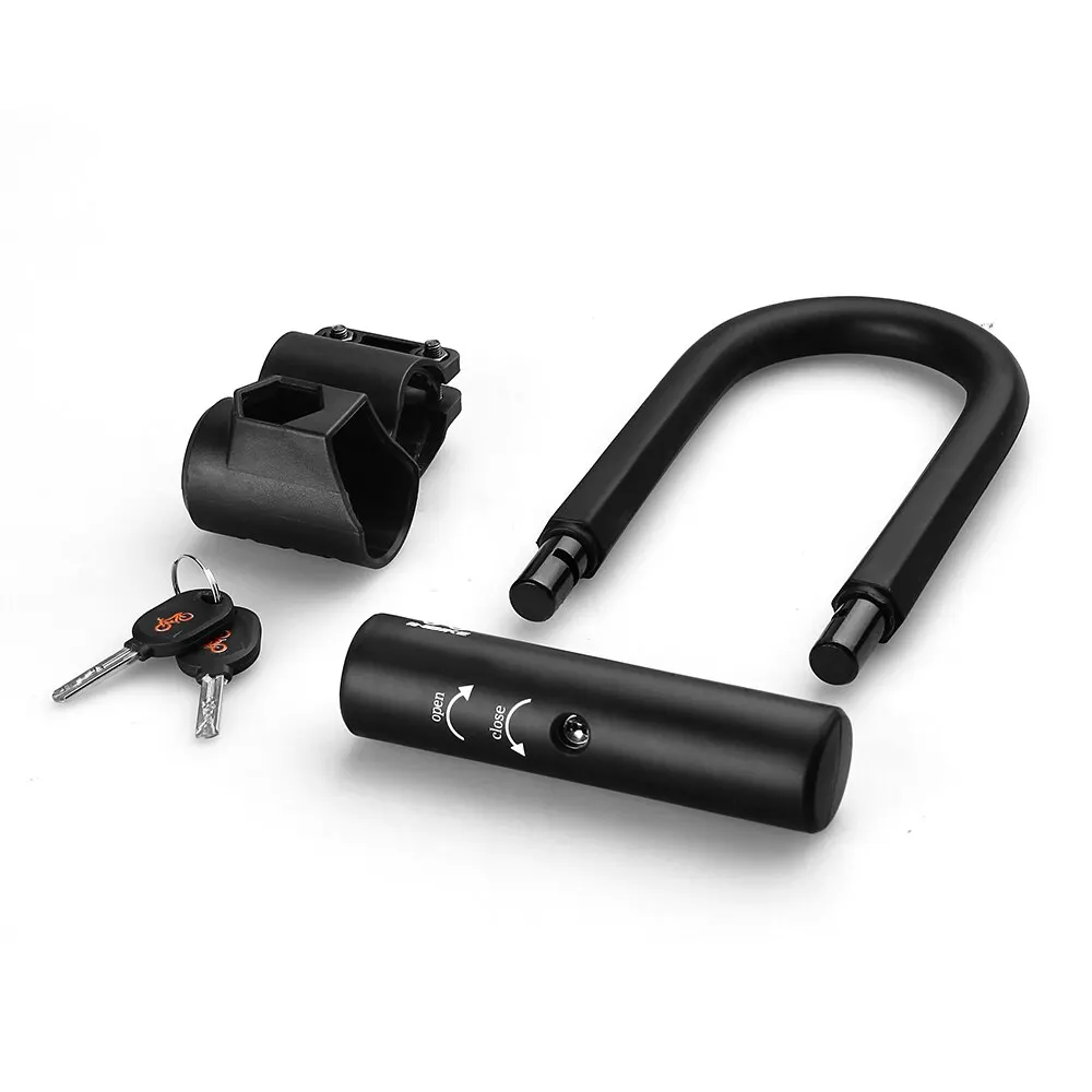U Lock Велосипедный замок с ключом U замок и трос сталь MTB дорожный велосипед велосипедный замок анти-яростный разблокировка супер B Змеиный замок цилиндр - Цвет: U Lock