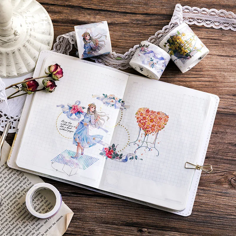 3 см/4 5 см * м Сладкий Kawaii портрет мечтательной Романтический лента Washi Скрапбукинг