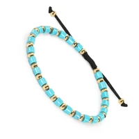 high quality natural turquoises stone bracelet charms women men strand beads fashion jewelry