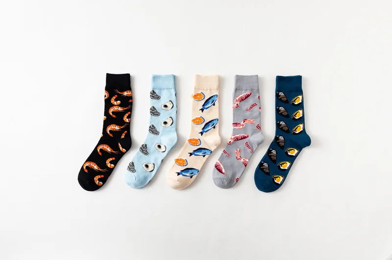 26 Colours crew cotton happy socks men/women british style casual harajuku designer brand fashion novelty art for couple funny | Женская