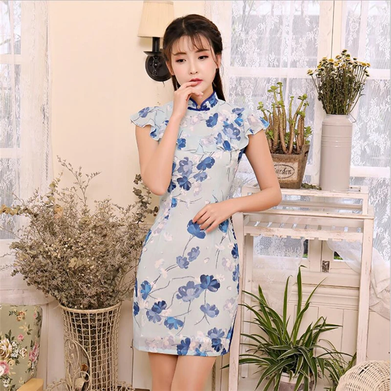 Женский Улучшенный чёнсам 2019 современный чипао сексуальное китайское qipao платье