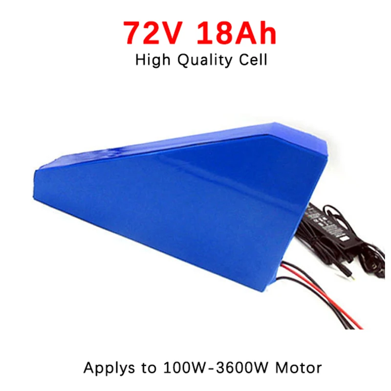 72V 18Ah 1500W 3000W Electric Bike Battery E Scooter Triangle Lithium Ion Pack For Bicycle Motor | Спорт и развлечения