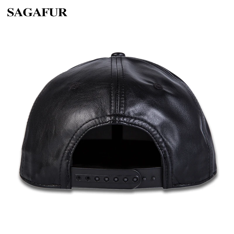 Унисекс из кожзаменителя плоские Hat женский Super Cool Черный Кепки Открытый Хип-хоп