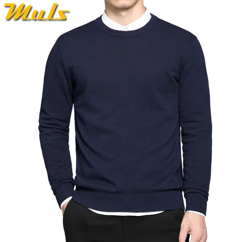 Свитер мужской однотонный с круглым вырезом, трикотажный пуловер, большого размера 2019, 5XL, весна размера плюс