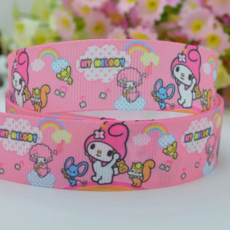 DUWES 7/8 &quot22 мм 2 5 10 50 ярдов мультфильм печатных корсажная лента для волос с бантом DIY