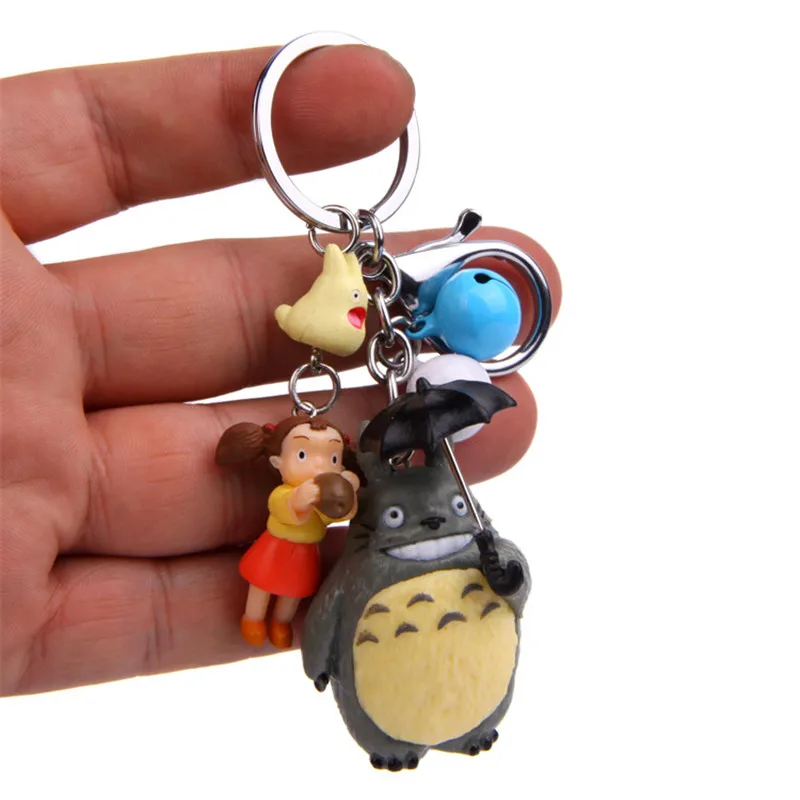 Hayao Miyazaki Ghibli милый ПВХ аниме Мой сосед фигурка Тоторо брелок для ключей детские рождественские подарки